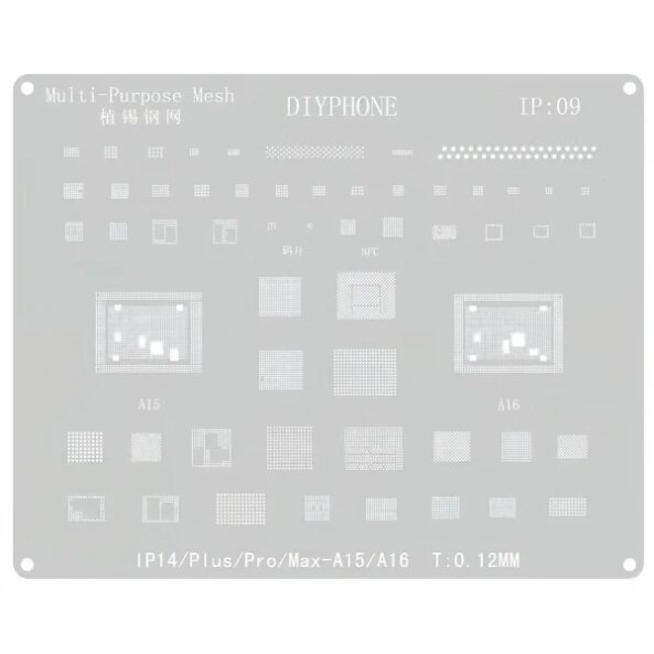 Sita BGA DIYPHONE IP:09 pentru Apple iPhone 14 / 14 Plus / 14 Pro / 14 Pro Max 