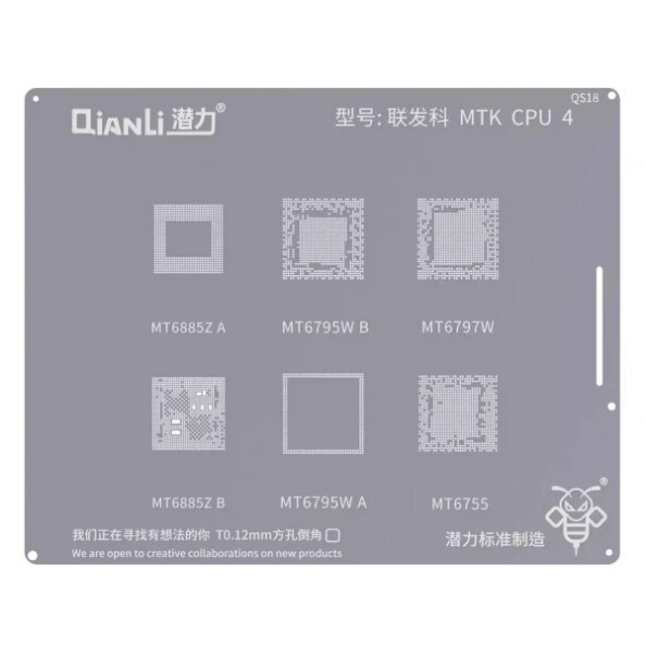 Sita BGA QIANLI QS18 pentru CPU MediaTek 6700 / 6800 Series 