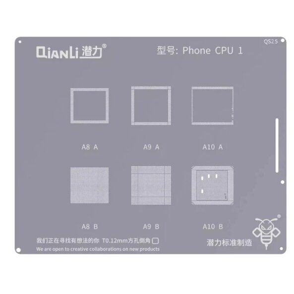Sita BGA QIANLI QS25 pentru Apple iPhone Series, CPU1