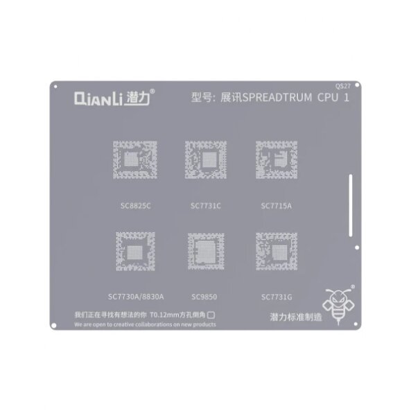 Sita BGA QIANLI QS27 pentru CPU Spreadtrum 1 Series 