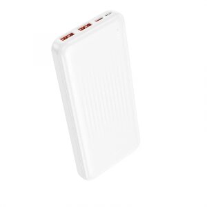 Baterie Externa Borofone BJ80A Clever, 10000mAh, 22.5W, QC + PD, 1 x USB-C - 2 x USB-A, Alba 