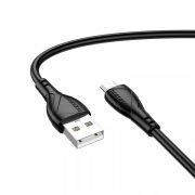 Cablu Date si Incarcare USB-A - microUSB Borofone BX121 Energy, 18W, 1m, Negru 