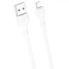 Cablu Date si Incarcare USB la Lightning XO Design NB200, 1 m, 2.1 A, Alb