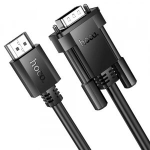 Cablu Video HOCO US12, HDMI - VGA, 2K, 2m, Negru 