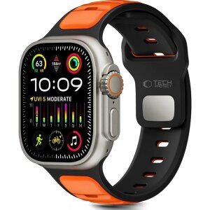 Curea Tech-Protect Iconband Line pentru Apple Watch 49mm / 46mm / 45mm / 44mm Series, Portocalie 