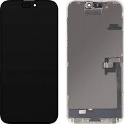 Display cu Touchscreen MP compatibil cu Apple iPhone 16 Pro Max, cu Rama, Versiune OLED FHD IC Movable, Negru 