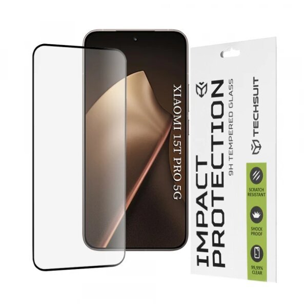 Folie de protectie Ecran Techsuit pentru Xiaomi 15T Pro, Sticla Securizata, Full Glue, 111D, Neagra