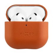 Husa Fixed PodsLeather pentru Apple AirPods 4, Maro