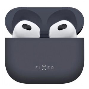 Husa Fixed Silky pentru Apple AirPods 4, Albastra