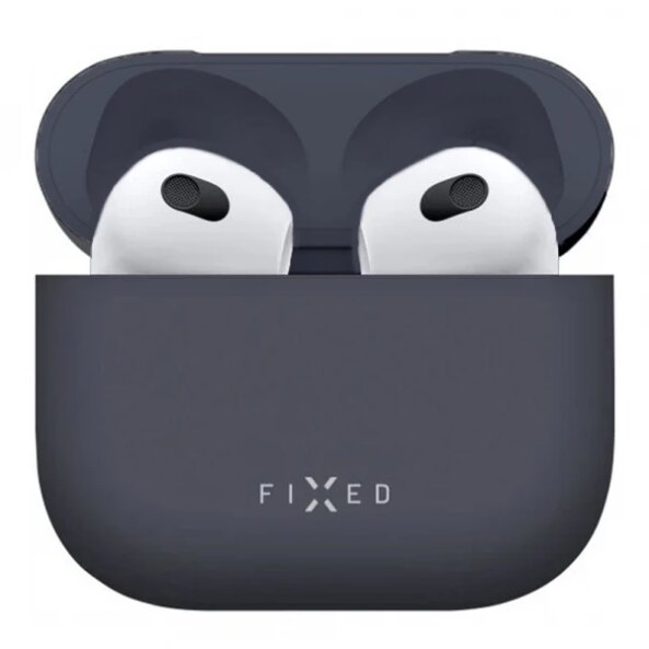 Husa Fixed Silky pentru Apple AirPods 4, Albastra