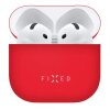 Husa Fixed Silky pentru Apple AirPods 4, Rosie