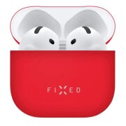 Husa Fixed Silky pentru Apple AirPods 4, Rosie