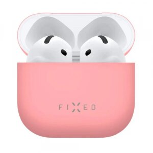 Husa Fixed Silky pentru Apple AirPods 4, Roz