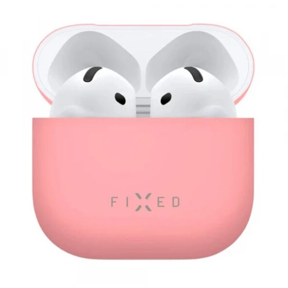 Husa Fixed Silky pentru Apple AirPods 4, Roz