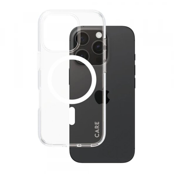 Husa MagSafe pentru Apple iPhone 16 Pro, PanzerGlass, Care Urban Combat, Transparenta Alba