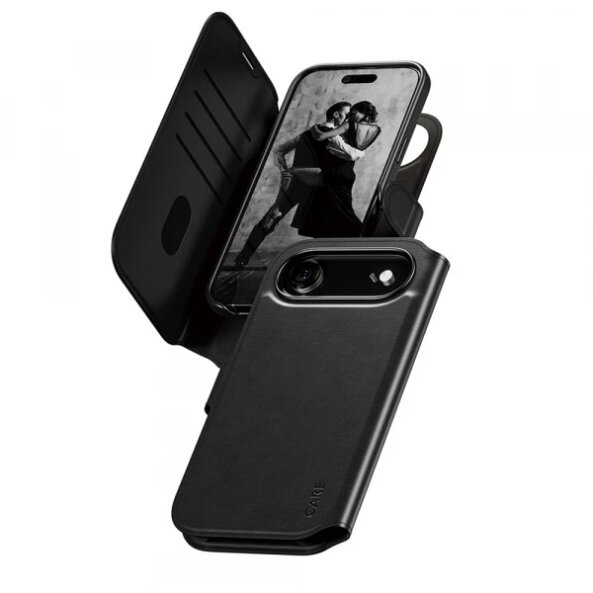 Husa MagSafe pentru Apple iPhone 17 Air, PanzerGlass, Care Feature Tango Two-in-One, Neagra