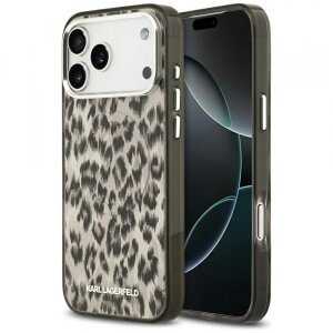 Husa MagSafe pentru Apple iPhone 17 Pro Max, Karl Lagerfeld, IML Leopard Pattern, Maro