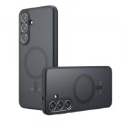 Husa MagSafe pentru Samsung Galaxy S25 FE, Techsuit, PureFrost, Neagra Satinata