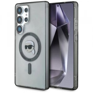 Husa MagSafe pentru Samsung Galaxy S25 Ultra S938, Karl Lagerfeld, IML Karl's Head, Neagra