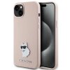 Husa pentru Apple iPhone 15 Plus, Karl Lagerfeld, Silicone Choupette Metal, Roz