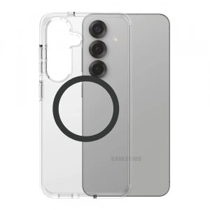 Husa pentru Samsung Galaxy S25 S931, PanzerGlass, Care Urban Combat, Transparenta Neagra