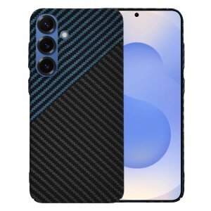 Husa pentru Samsung Galaxy S25 S931, Techsuit, Carbonite FiberShell, Neagra Bleu