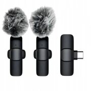 Lavaliera OEM, USB-C, Set 2 bucati, Neagra 