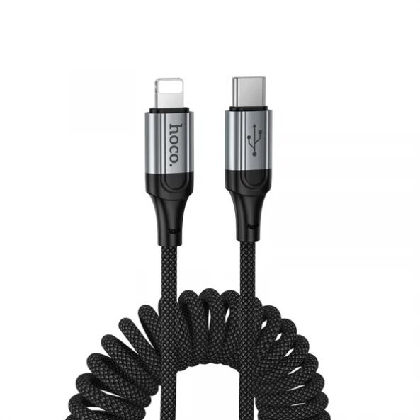 Cablu Date si Incarcare USB-C - Lightning HOCO X121, 27W, 1.5m, Negru 