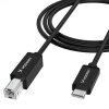 Cablu Imprimanta WZK WKDDY2S, USB-C - USB-B, 2m, Negru