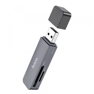 Cititor Card USB 3.0 HOCO HB45, SD - microSD, Gri 
