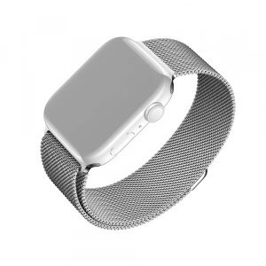 Curea Fixed Mesh pentru Apple Watch 49mm / 46mm / 45mm / 44mm / 42mm Series, Argintie