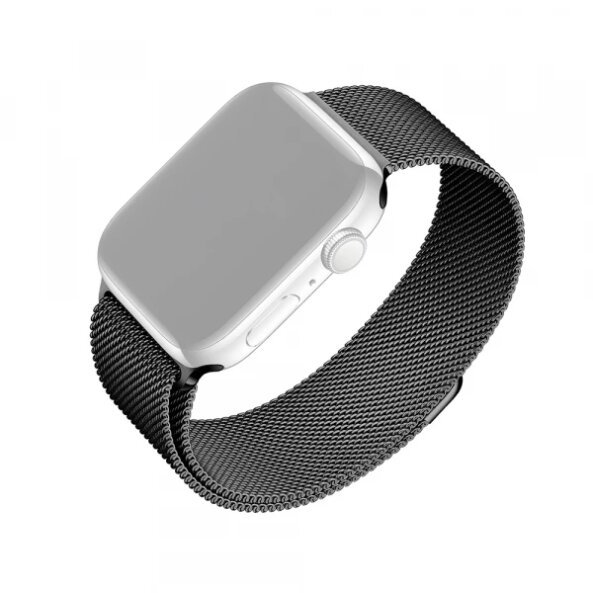 Curea Fixed Mesh pentru Apple Watch 49mm / 46mm / 45mm / 44mm / 42mm Series, Neagra