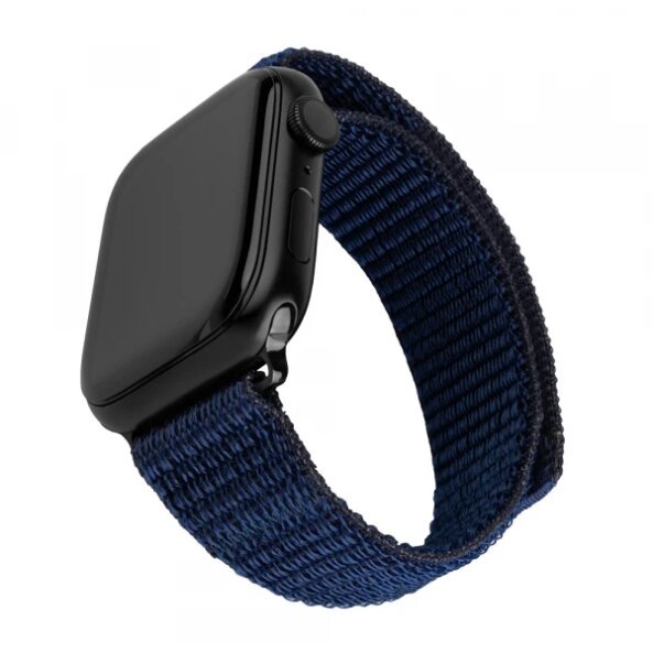 Curea Fixed Nylon Sporty pentru Apple Watch 42mm / 41mm / 40mm / 38mm Series, Albastra Inchis