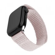 Curea Fixed Nylon Sporty pentru Apple Watch 49mm / 46mm / 45mm / 44mm / 42mm Series, Roz Aurie
