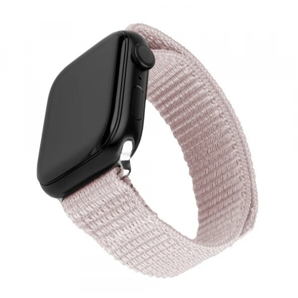 Curea Fixed Nylon Sporty pentru Apple Watch 49mm / 46mm / 45mm / 44mm / 42mm Series, Roz Aurie