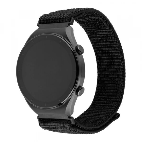 Curea Fixed Nylon Sporty pentru Huawei Watch / Xiaomi Watch Series, 22mm, Neagra