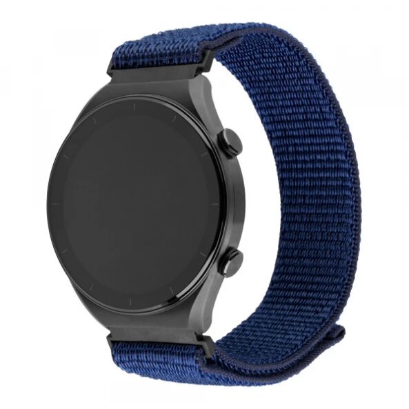 Curea Fixed Nylon Sporty pentru Samsung Galaxy Watch / Huawei Watch Series, 20mm, Albastra Inchis