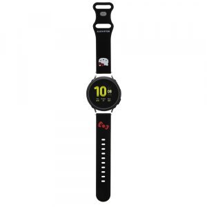 Curea Hello Kitty Silicone Kitty Head pentru Samsung Galaxy Watch / Huawei Watch Series, Neagra