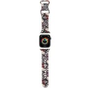 Curea Hello Kitty Silicone Tags Graffiti pentru Apple Watch 42mm / 41mm / 40mm / 38mm Series, Bej