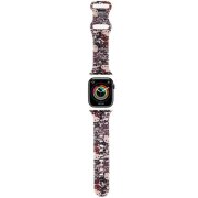 Curea Hello Kitty Silicone Tags Graffiti pentru Apple Watch 42mm / 41mm / 40mm / 38mm Series, Roz
