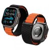 Curea Spigen WBF1 pentru Apple Watch 49mm / 46mm / 45mm / 44mm Series, Neagra Portocalie