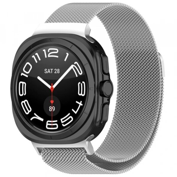 Curea Techsuit W009 pentru Samsung Galaxy Watch Ultra, Argintie