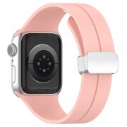 Curea Techsuit W011 pentru Apple Watch 49mm / 46mm / 45mm / 44mm / 42mm Series, Roz