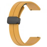 Curea Techsuit W011 pentru Huawei Watch / Garmin Watch Series, 18mm, Galbena