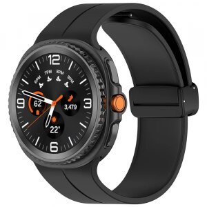 Curea Techsuit W011 pentru Samsung Galaxy Watch 8 Classic / Watch8 44mm / Watch 8 40mm, Neagra