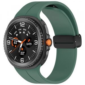 Curea Techsuit W011 pentru Samsung Galaxy Watch 8 Classic / Watch8 44mm / Watch 8 40mm, Verde Inchis