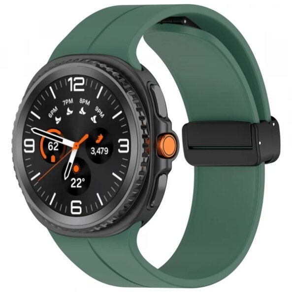 Curea Techsuit W011 pentru Samsung Galaxy Watch 8 Classic / Watch8 44mm / Watch 8 40mm, Verde Inchis