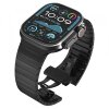 Curea Techsuit W012 pentru Apple Watch 49mm / 46mm / 45mm / 44mm / 42mm Series, Neagra