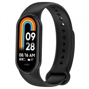 Curea Techsuit W014 pentru Xiaomi Smart Band 9 / 8, Neagra