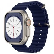 Curea Techsuit W038 pentru Apple Watch 42mm / 41mm / 40mm / 38mm Series, Albastra Inchis